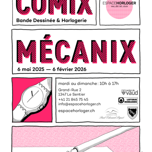 « Comix Mecanix », la nouvelle exposition de l'Espace Horloger de la Vallée de Joux.
